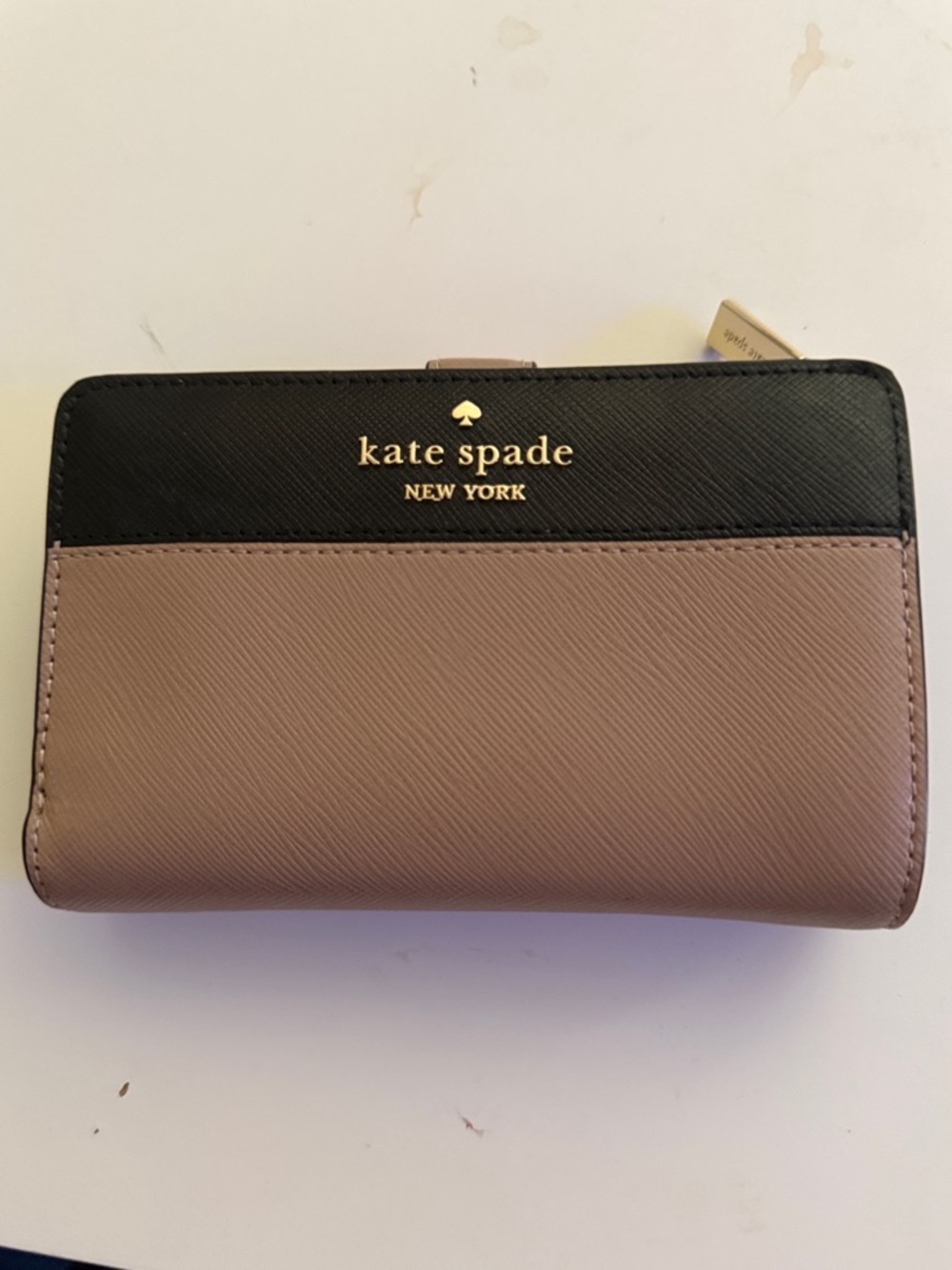 Kate Spade Women's Bifold Compact, Wallet, Leather, Madison Toast × hazelnut